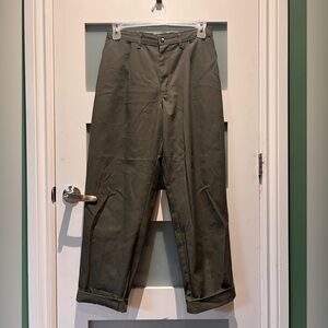 Dark green work pants